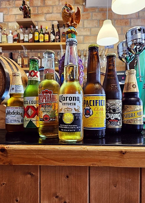 La Malinche - Restaurante Mexicano en Vigo - Carta 2025 1 Cervezas Mexicanas del Restaurante mexicano La Malinche situado en Vigo